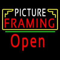 Picture Framing With Frame Open 2 Logo Leuchtreklame