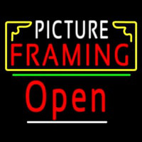 Picture Framing With Frame Open 3 Logo Leuchtreklame