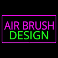 Pink Airbrush Design With Pink Border Leuchtreklame