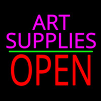 Pink Art Supplies Block With Open 2 Leuchtreklame