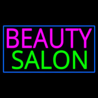 Pink Beauty Salon Green With Blue Border Leuchtreklame