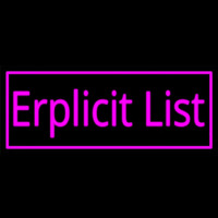 Pink Border Erplicit List Leuchtreklame