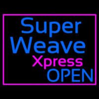 Pink Border Super Weave Xpress Open Leuchtreklame