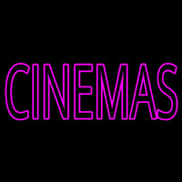 Pink Cinemas Block Leuchtreklame