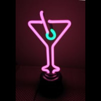 Pink Cocktail Desktop Leuchtreklame