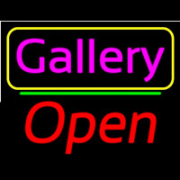 Pink Cursive Gallery With Open 2 Leuchtreklame