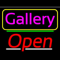 Pink Cursive Gallery With Open 3 Leuchtreklame
