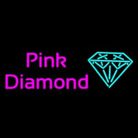 Pink Diamond Turquoise Logo Leuchtreklame