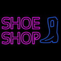 Pink Double Stroke Shoe Shop Leuchtreklame