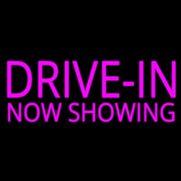 Pink Drive In Now Showing Leuchtreklame