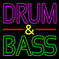 Pink Drum And Green Bass Leuchtreklame