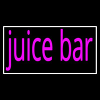 Pink Juice Bar With White Border Leuchtreklame