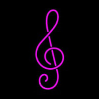 Pink Music Note Leuchtreklame