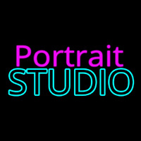 Pink Portrait Studio Leuchtreklame