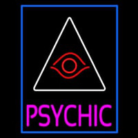 Pink Psychic With Blue Border Leuchtreklame
