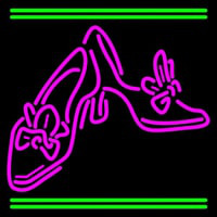 Pink Sandal Heels With Line Leuchtreklame