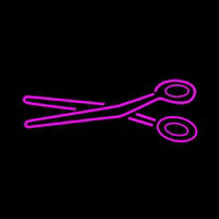 Pink Scissor Logo Leuchtreklame