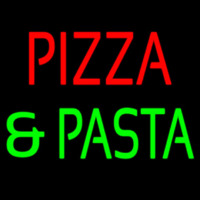 Pizza And Pasta Red And Green Leuchtreklame