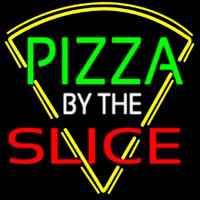 Pizza By The Slice Logo Leuchtreklame