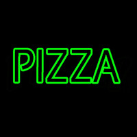 Pizza In Green Dbl Stroke Leuchtreklame