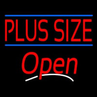 Plus Size Blue Lines Open Leuchtreklame