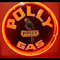 Polly Gasoline Leuchtreklame