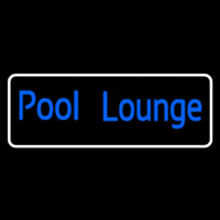 Pool Lounge With White Border Leuchtreklame