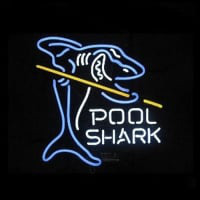 Pool Shark Laden Offen Leuchtreklame