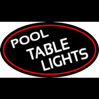 Pool Table Lights Oval With Red Border Leuchtreklame