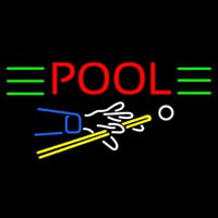 Pool With Pool Logo Leuchtreklame