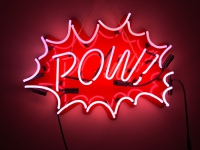 Pop Art POW Leuchtreklame