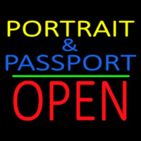 Portrait And Passport With Open 1 Leuchtreklame