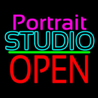 Portrait Studio Open 1 Leuchtreklame