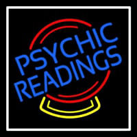 Psychic Readings Crystal White Border Leuchtreklame