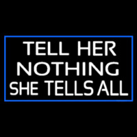 Psychic Tell Her Nothing She Tells All With Blue Border Leuchtreklame