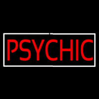 Psychic White Border Leuchtreklame