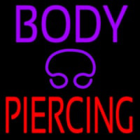 Purple Body Piercing Leuchtreklame