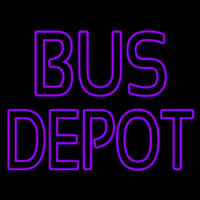 Purple Bus Depot Leuchtreklame