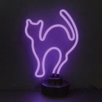 Purple Cat Desktop Leuchtreklame