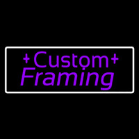 Purple Custom Framing Leuchtreklame