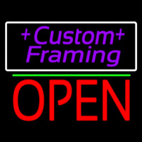 Purple Custom Framing With Open 1 Leuchtreklame
