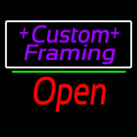 Purple Custom Framing With Open 2 Leuchtreklame