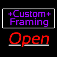 Purple Custom Framing With Open 3 Leuchtreklame