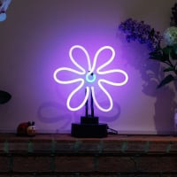 Purple Daisy Desktop Leuchtreklame