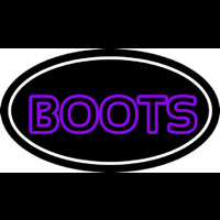 Purple Double Stroke Boots Leuchtreklame