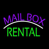 Purple Mailbo  Green Rental Block Leuchtreklame