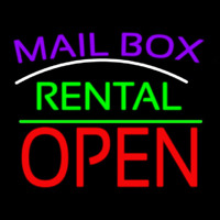 Purple Mailbo  Turquoise Rental With Open 1 Leuchtreklame