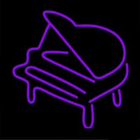 Purple Piano Leuchtreklame