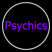 Purple Psychics With Circle Leuchtreklame