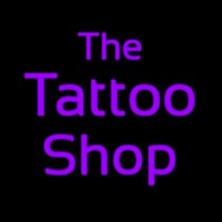 Purple The Tattoo Shop Leuchtreklame
